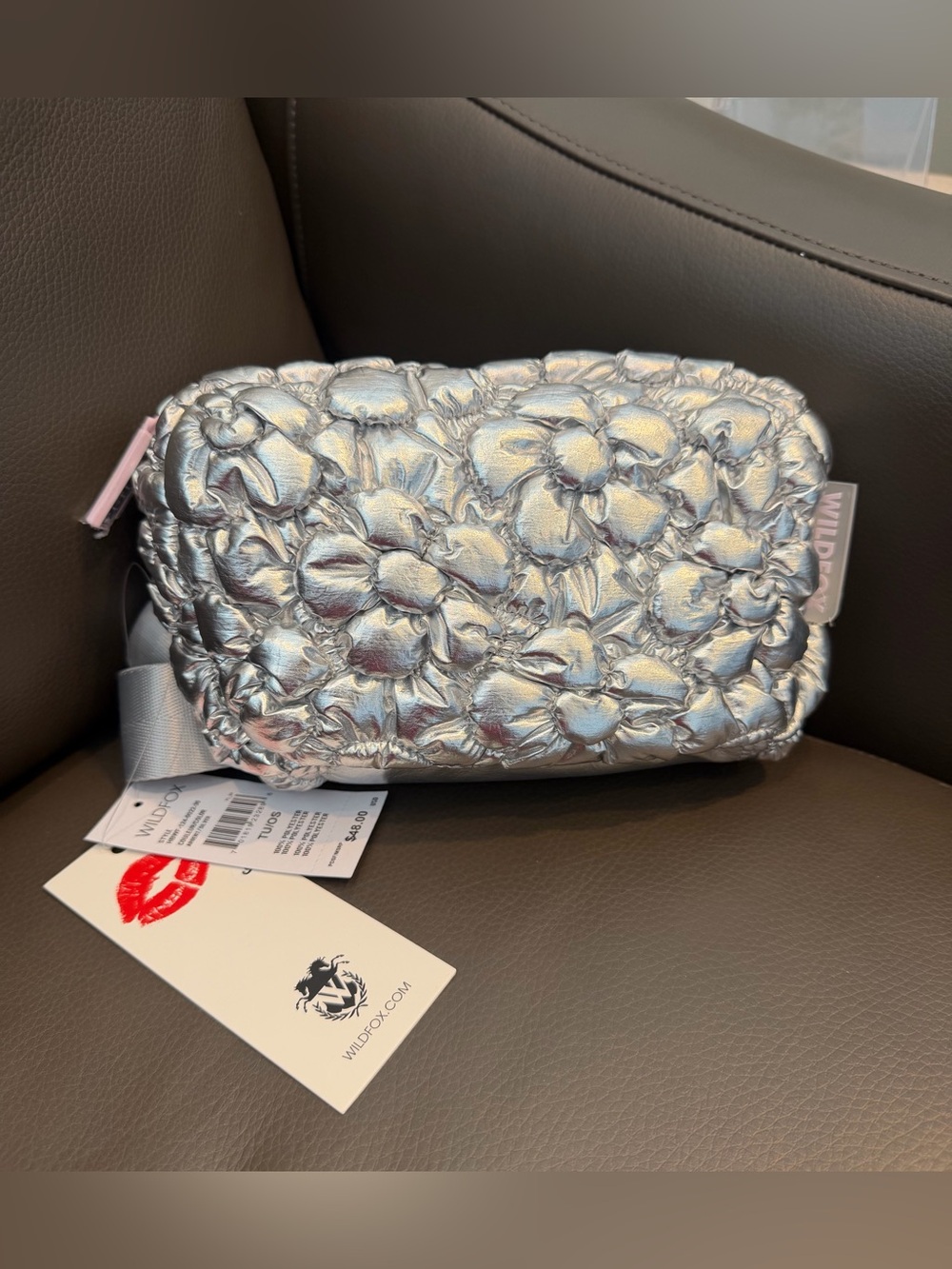 WILDFOX Silver Quilted  Hip Pack